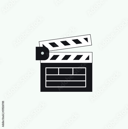 clapper film. film clapper icon