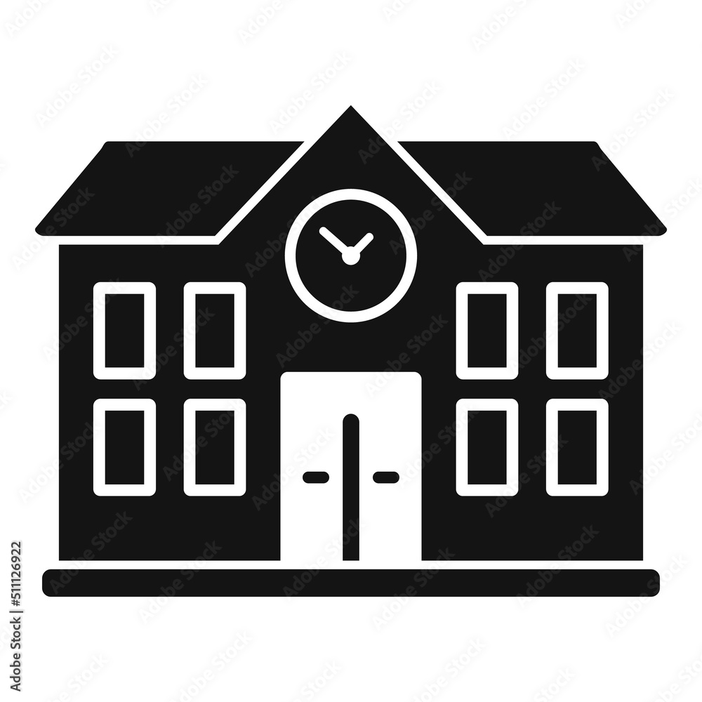 School building icon simple vector. Degree education School building icon simple vector. Degree education