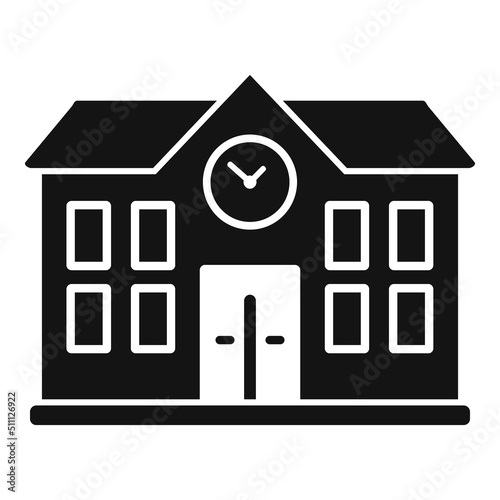 School building icon simple vector. Degree education