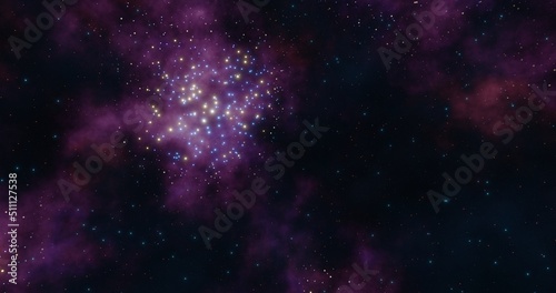Fototapeta Naklejka Na Ścianę i Meble -  Nebula background. Galaxy in the universe. 3d rendering.	