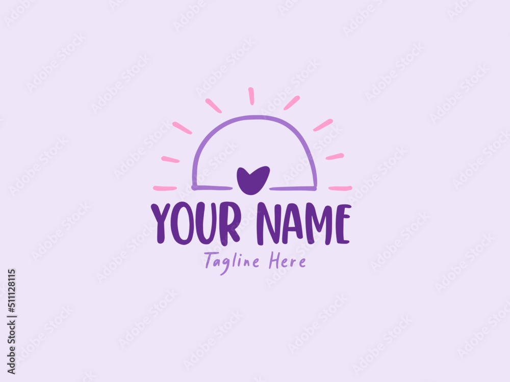 Love and Cute Logo Heart Icon Love and Cute Logo Heart Icon