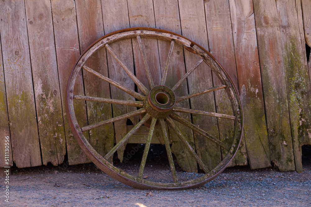Wheel from the wagon of historical time Wheel from the wagon of historical time