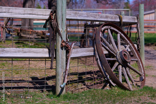 Wheel from the wagon of historical time