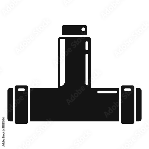 Pipe connection icon simple vector. Industrial flange