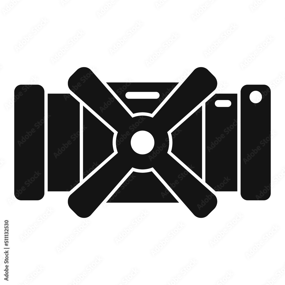 Top view water tap icon simple vector. Valve drain Top view water tap icon simple vector. Valve drain