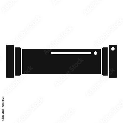 Pvc pipe icon simple vector. Metal tube