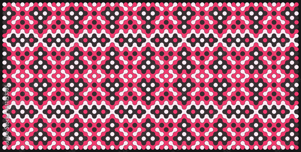 Multicolor truchet tiling connections illustration Multicolor truchet tiling connections illustration