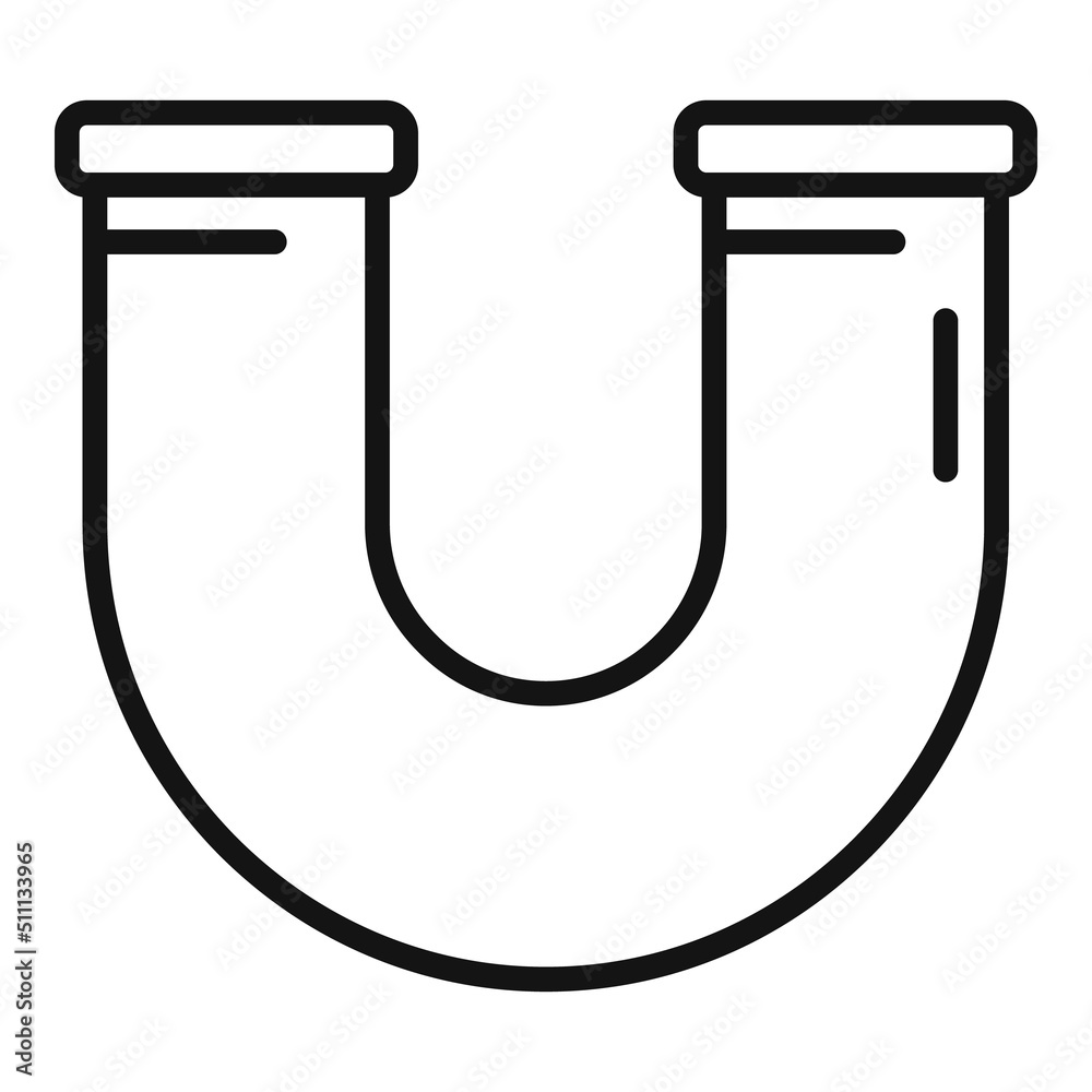 Faucet pipe icon outline vector. Steel system Faucet pipe icon outline vector. Steel system