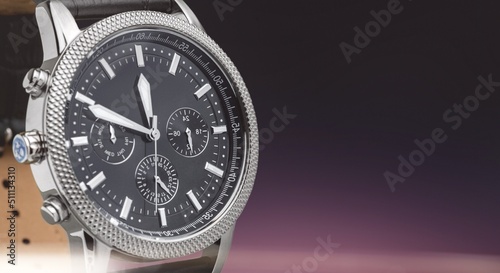 Perfect Date Steel Black Ceramic Men's Wrist watch