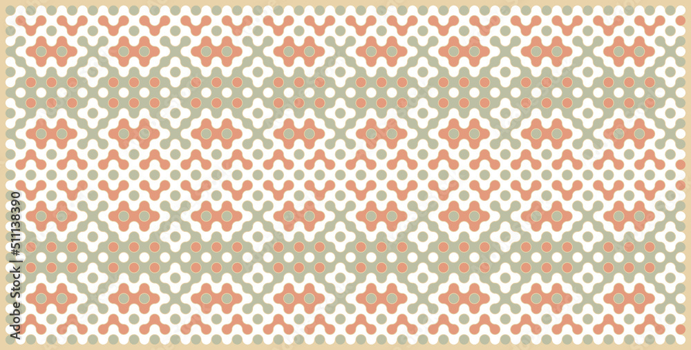 Multicolor truchet tiling connections illustration Multicolor truchet tiling connections illustration