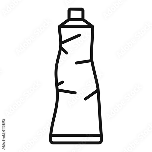Toothbrush waste icon outline vector. Organic garbage