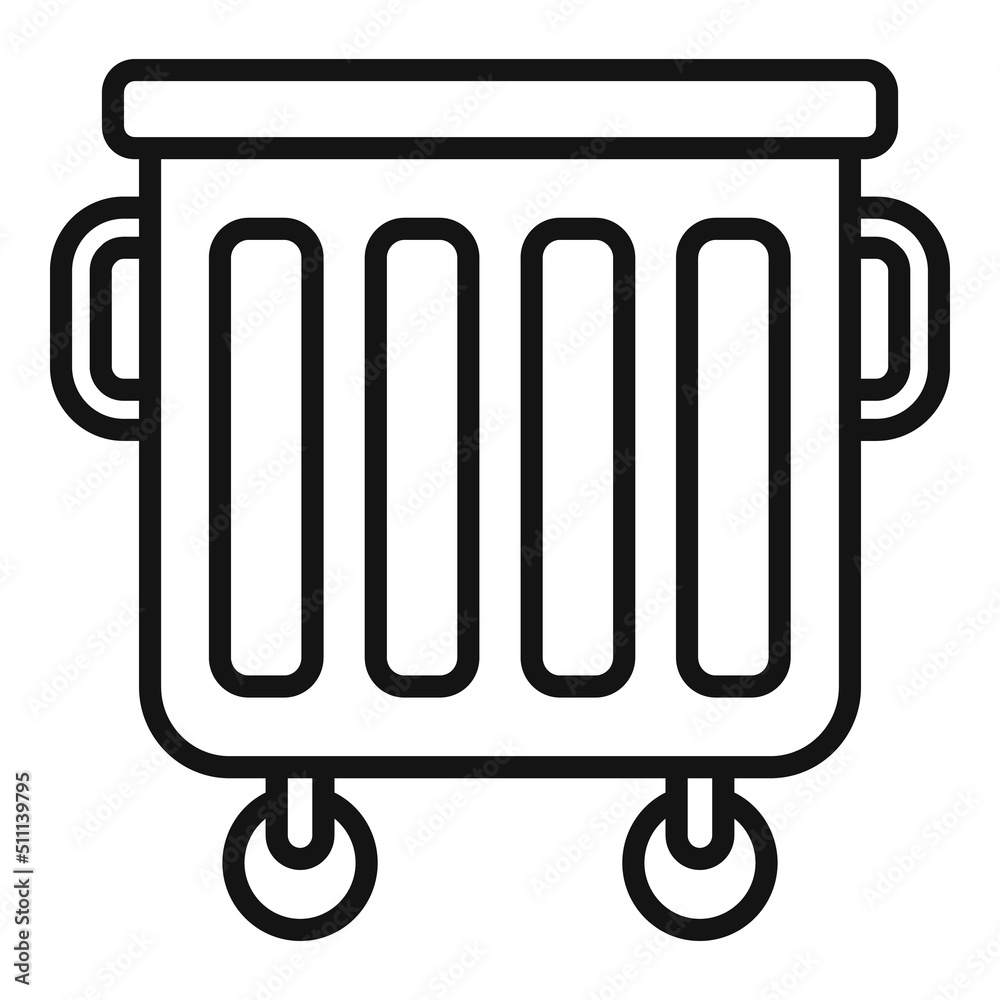 Trash bin icon outline vector. Waste food Trash bin icon outline vector. Waste food