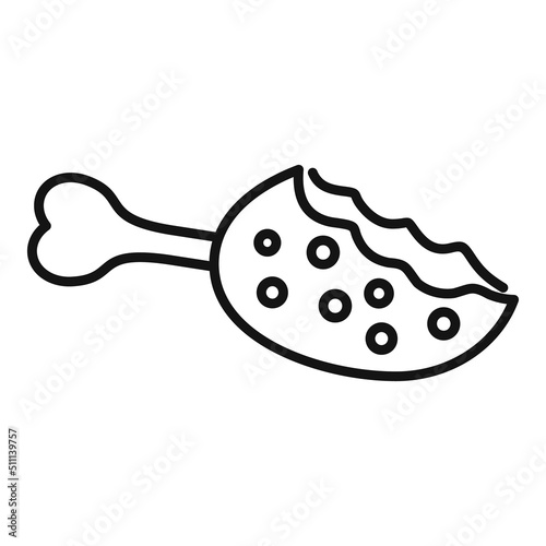 Meat waste icon outline vector. Ecology organic