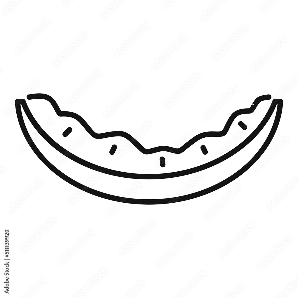 Fototapeta premium Watermelon waste icon outline vector. Food trash