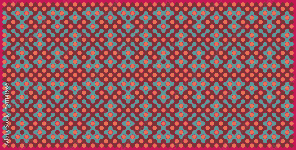 Multicolor truchet tiling connections illustration Multicolor truchet tiling connections illustration