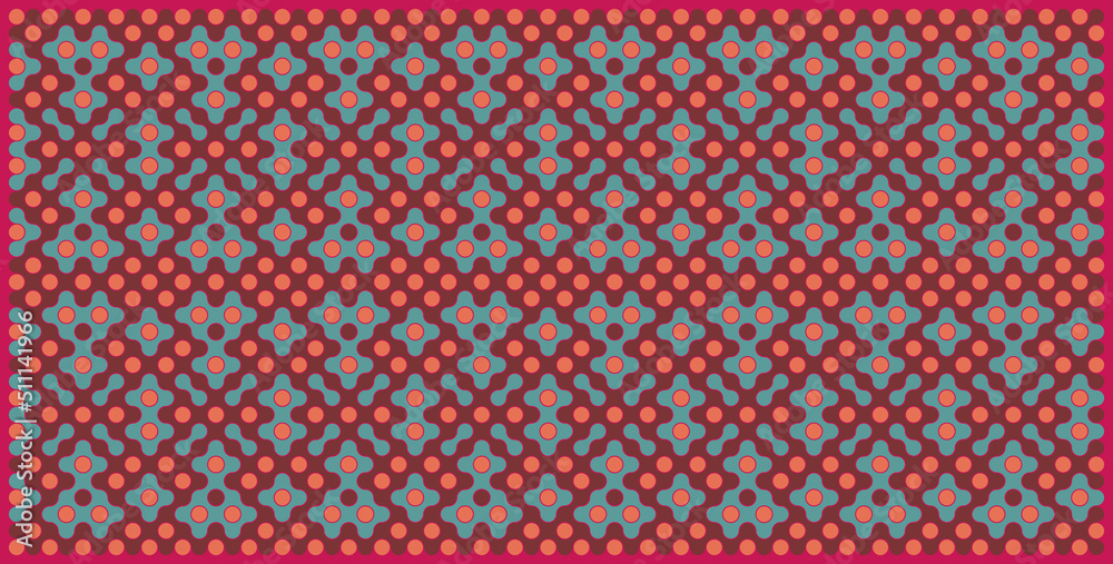 Multicolor truchet tiling connections illustration