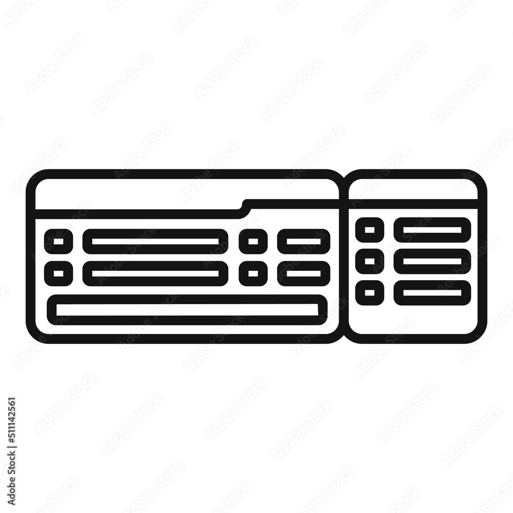 Business air ticket icon outline vector. Airline pass Business air ticket icon outline vector. Airline pass