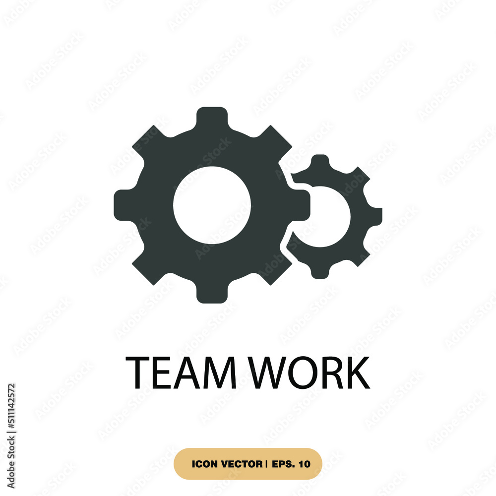 team work icons  symbol vector elements for infographic web