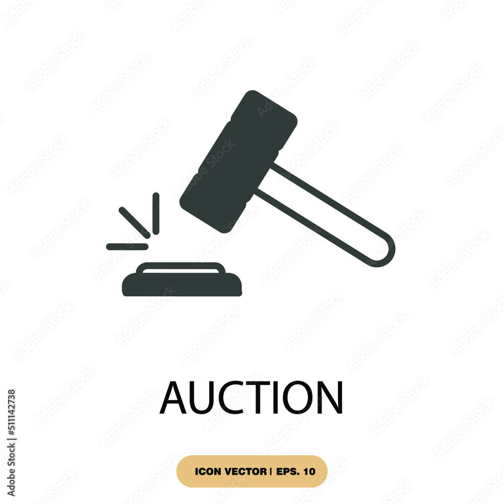 auction icons symbol vector elements for infographic web auction icons symbol vector elements for infographic web