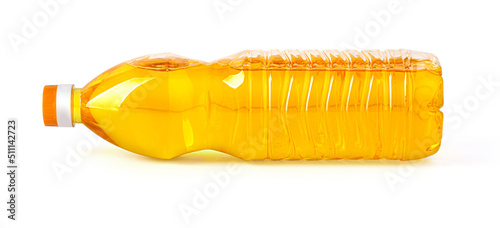 Plastic bottle with oil isolated
