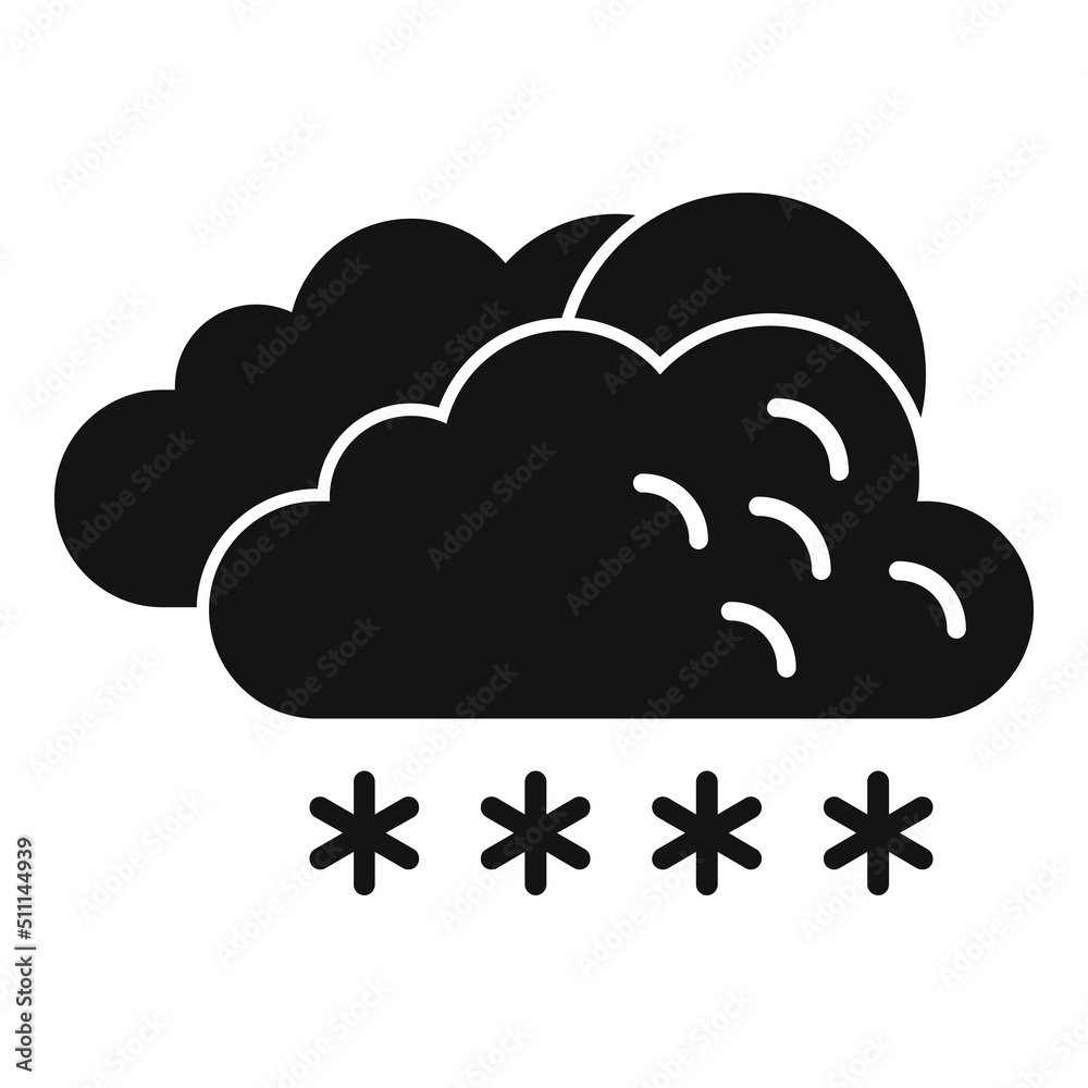 Cloudy snow icon simple vector. Weather cloud Cloudy snow icon simple vector. Weather cloud