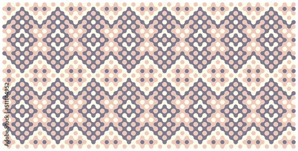 Multicolor truchet tiling connections illustration