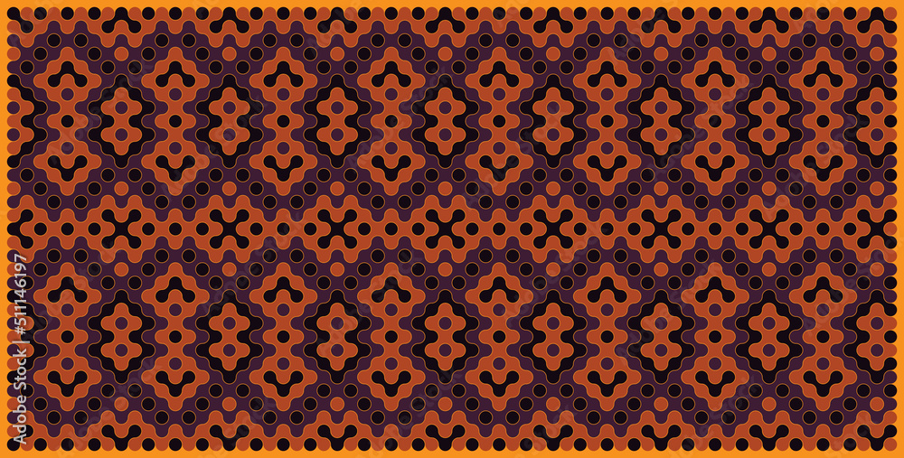 Multicolor truchet tiling connections illustration Multicolor truchet tiling connections illustration