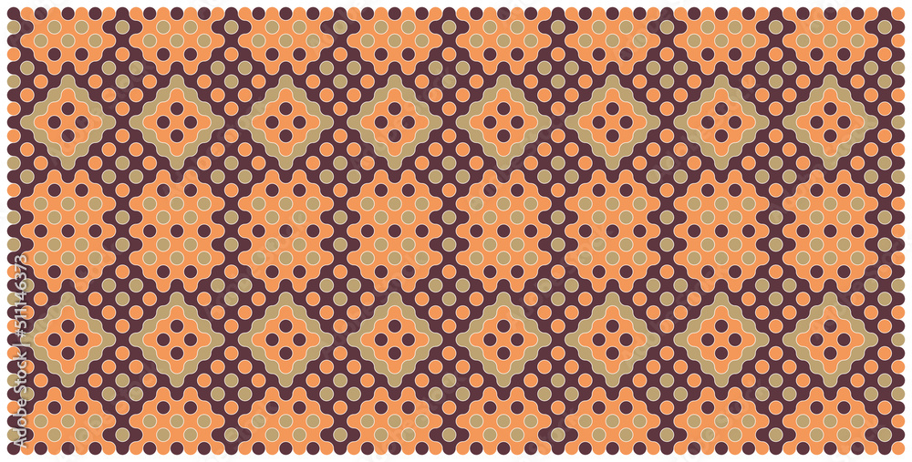 Multicolor truchet tiling connections illustration Multicolor truchet tiling connections illustration