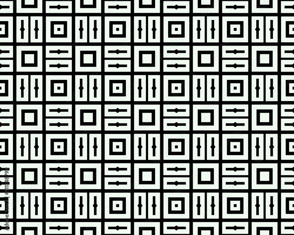 Elegant black and white Seamless pattern, geometric square tile Elegant black and white Seamless pattern, geometric square tile