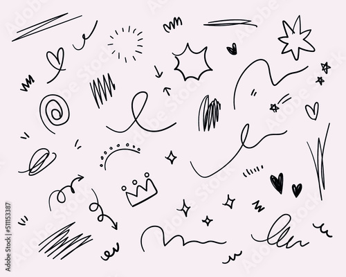 set of hand drawn illustrations