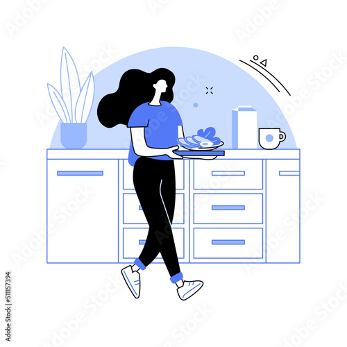 Office kitchen isolated cartoon vector illustrations.