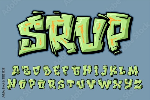 Alphabet Street Graffiti text vector Letters