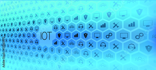 Internet of Things сonnection available worldwide. Network covering the globe and remote access from anywhere in the world. IoT web banner