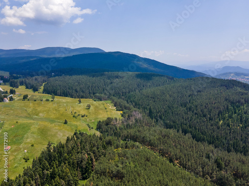 Aerial view of Rila mountain near Belmeken Dam, Bulgaria © Stoyan Haytov