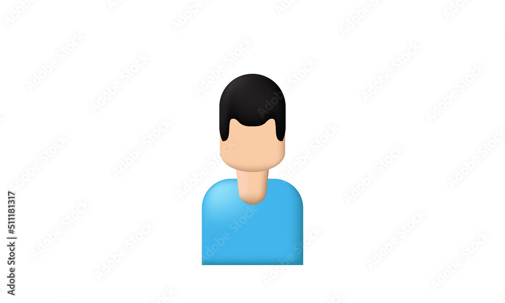 unique trending 3d user design icon isolated on vector unique trending 3d user design icon isolated on vector