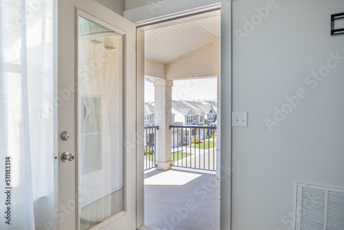 Door looking outside onto balcony