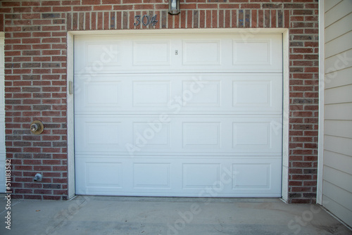 Small exterior of single car garage