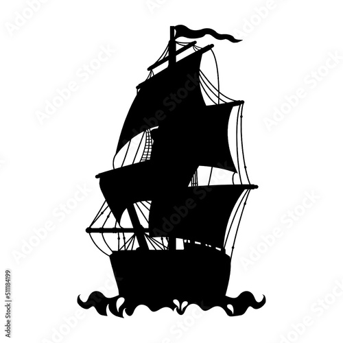 ship isolated on white