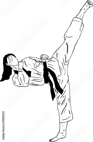 taekwondo illustration vector