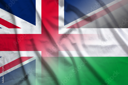 England and Jordan official flag transborder contract JOR GBR