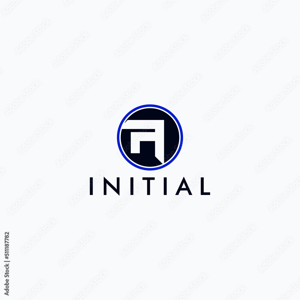 Obraz premium initial A logo in abstract style
