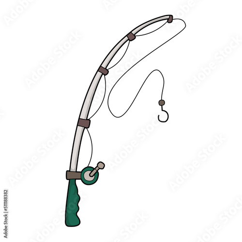 Fishing rod vector illustration