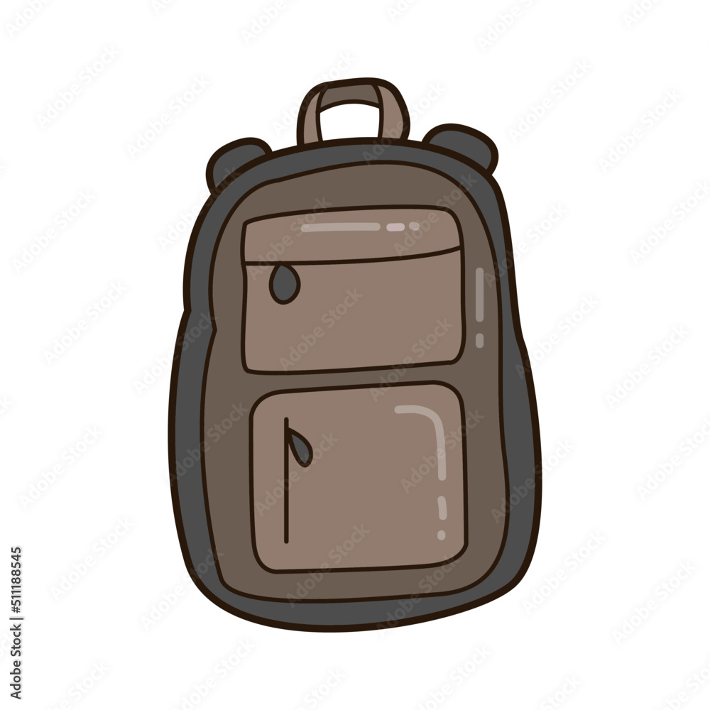 Vector illustration of a backpack. men's accessories Vector illustration of a backpack. men's accessories