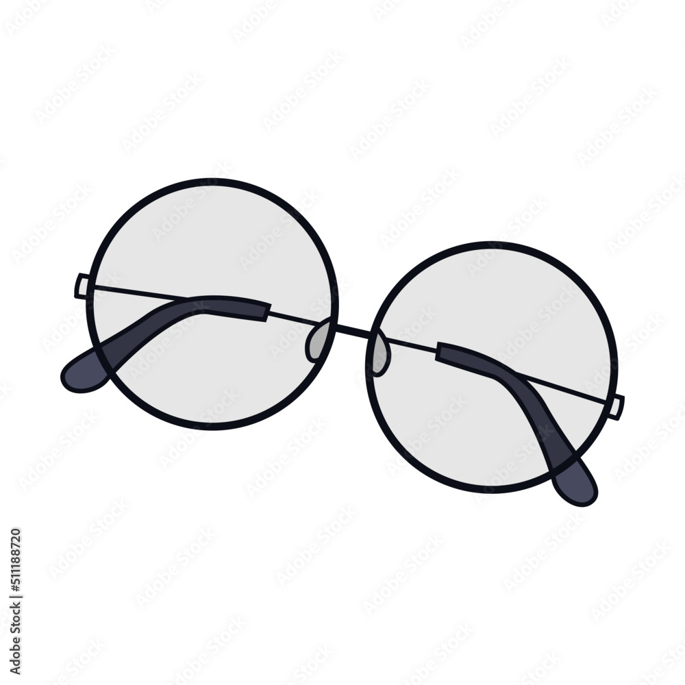 Vector illustration of glasses for style and reading Vector illustration of glasses for style and reading
