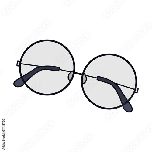 Vector illustration of glasses for style and reading