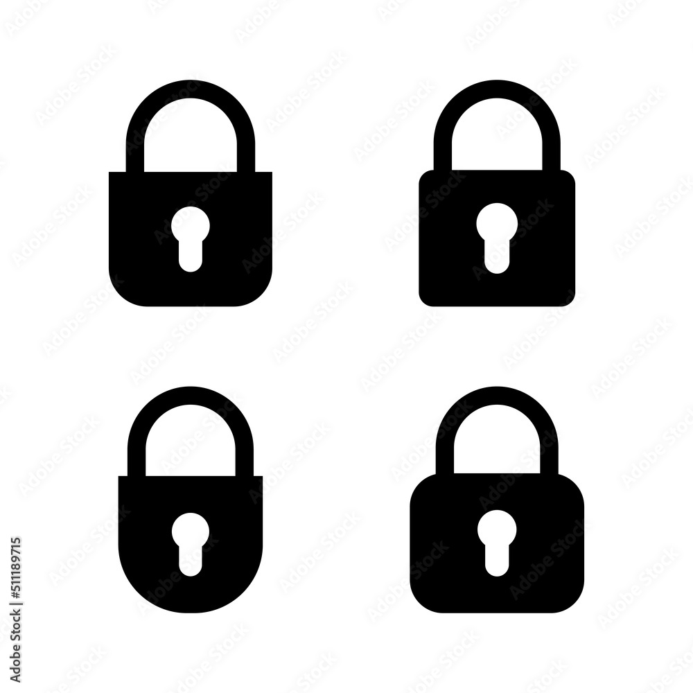 Lock icon vector. Padlock sign and symbol. Encryption icon. Security symbol Lock icon vector. Padlock sign and symbol. Encryption icon. Security symbol