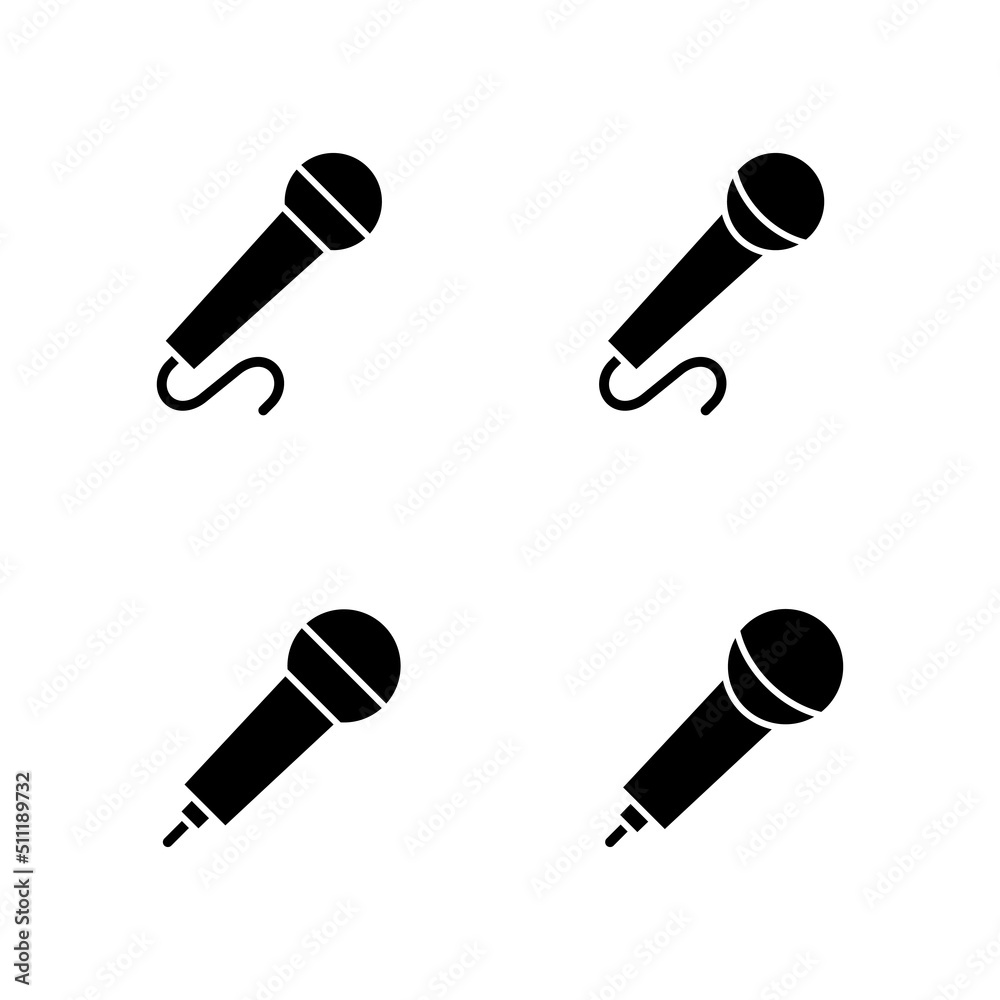 Microphone icon vector. karaoke sign and symbol