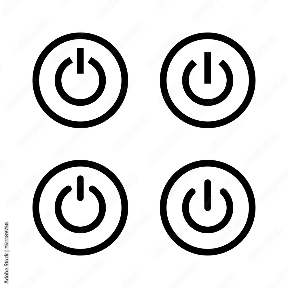 Power icon vector. Power Switch sign and symbol. Electric power Power icon vector. Power Switch sign and symbol. Electric power
