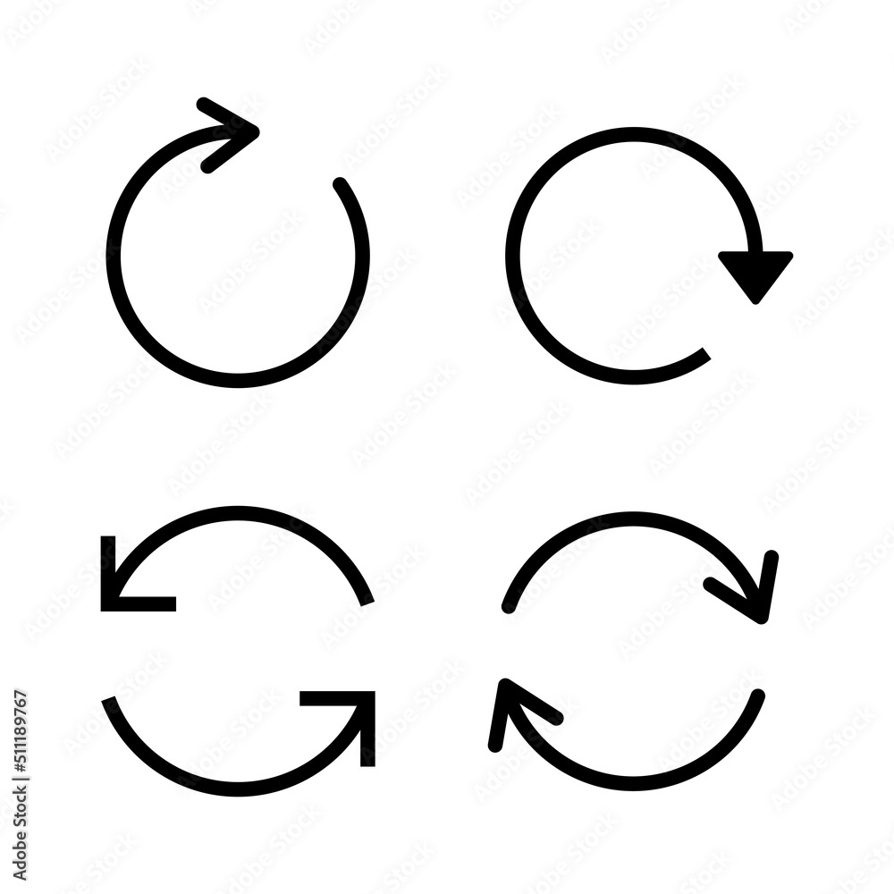 Obraz premium Refresh icon vector. Reload sign and symbol. Update icon.
