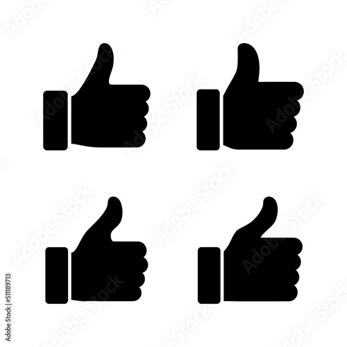 Like icon vector. Thumbs up sign and symbol. Hand like
